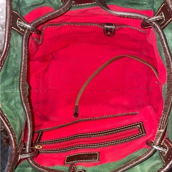 💙🤎Dooney & Bourke Buckley Leather Drawstring Bucket/Shoulder Bag - Picture 12 of 15